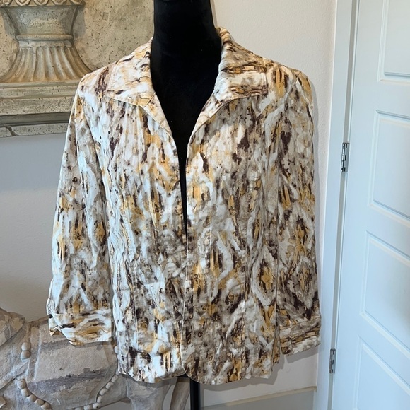 Chico’s M Sz 8 light cotton jacket - Picture 1 of 6